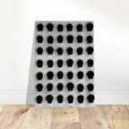 Black and white Monochrome Skull Grid canvas wall art print by My Store, featuring minimalist abstract skull photography.