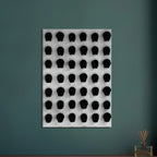 Black and white monochrome skull grid canvas wall art, minimalist statement photography from the Travel Collection Studio Edition.