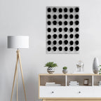 Black and white Monochrome Skull Grid canvas wall art, minimalist statement photography from the Travel Collection Studio Edition.