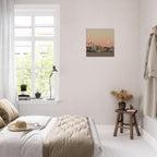 Moody SoCal Beach wall art print on canvas, California beach scene, bedroom wall hanging, 20x30 cm studio edition.