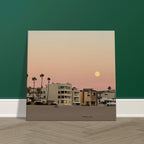 Moody SoCal Beach wall art print on canvas, 20x30 cm, featuring beach scene, ideal for bedroom decor, California Studio Edition.