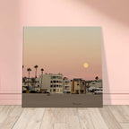 Moody SoCal Beach wall art print on canvas, perfect for bedroom decor, featuring California beach scene in studio edition.