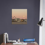 Moody SoCal Beach wall art print on canvas, bedroom wall hanging featuring California beach scene, studio edition by My Store.