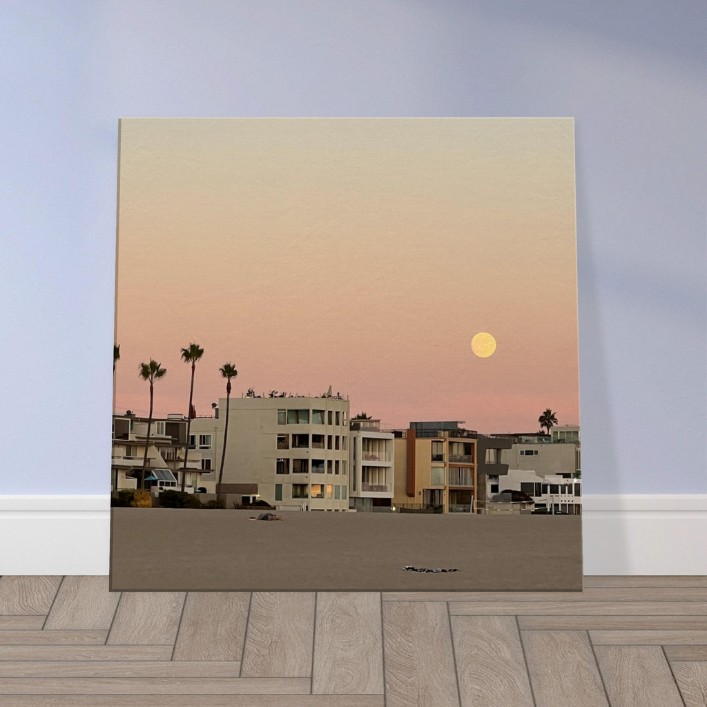 Moody SoCal Beach wall art print on canvas, bedroom wall hanging featuring California beach scene, studio edition by My Store.