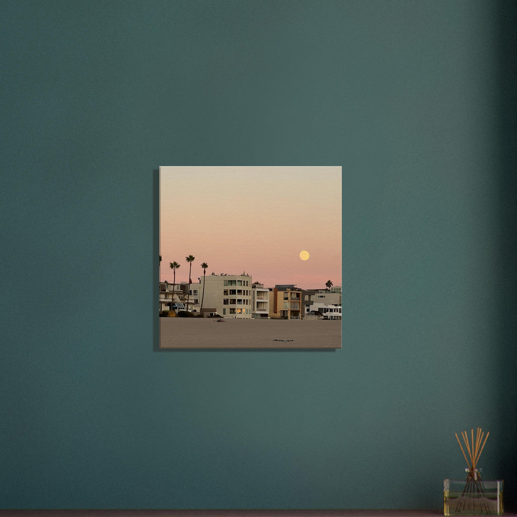 Moody SoCal Beach wall art print on canvas, bedroom wall hanging featuring California beach scene, studio edition by My Store.