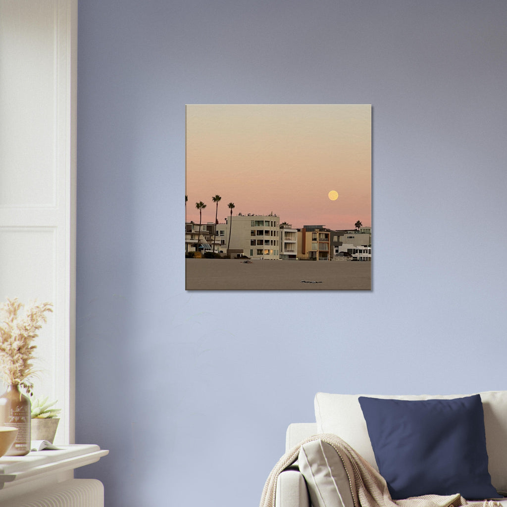 California beach wall art print on canvas, Moody SoCal Beach scene, bedroom wall hanging, Studio Edition by My Store.