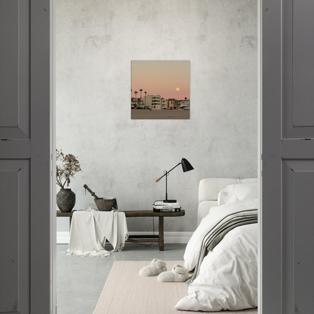 Moody SoCal Beach wall art print on canvas, bedroom wall hanging featuring California beach scene, Studio Edition by My Store.
