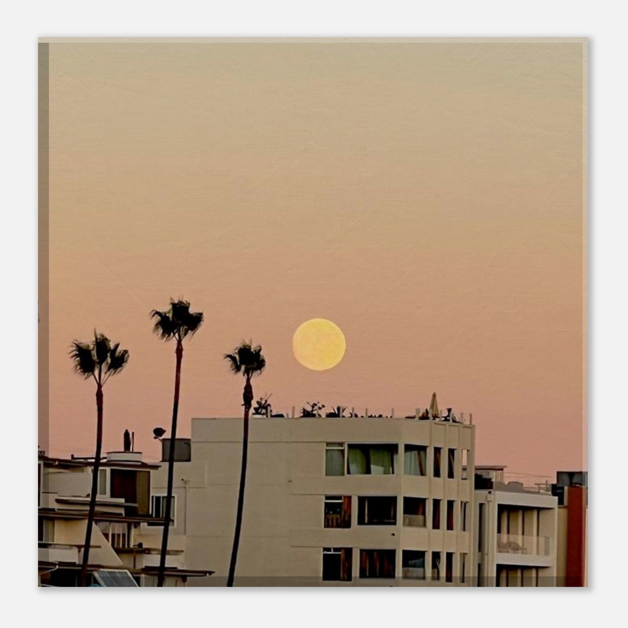 Moody SoCal Beach print wall art on canvas, ideal for bedroom decor featuring California beach scene, Studio Edition by My Store.