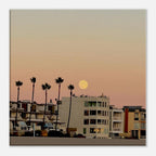 Moody SoCal Beach wall art print on canvas, bedroom wall hanging featuring California beach scene in studio edition.