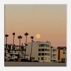 Moody SoCal Beach wall art print on canvas, California-themed bedroom wall hanging by My Store, 20x30 cm studio edition.