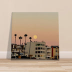 Moody SoCal Beach wall art print on canvas, California scene, bedroom wall hanging, studio edition, 20x30 cm.