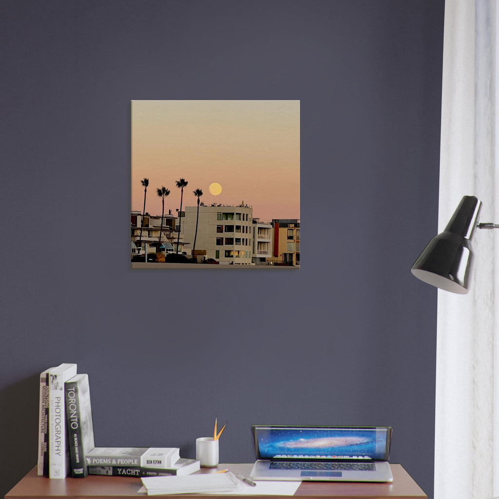 Moody SoCal Beach wall art print on canvas, 20x30cm, featuring California beach scene for bedroom decor by My Store.