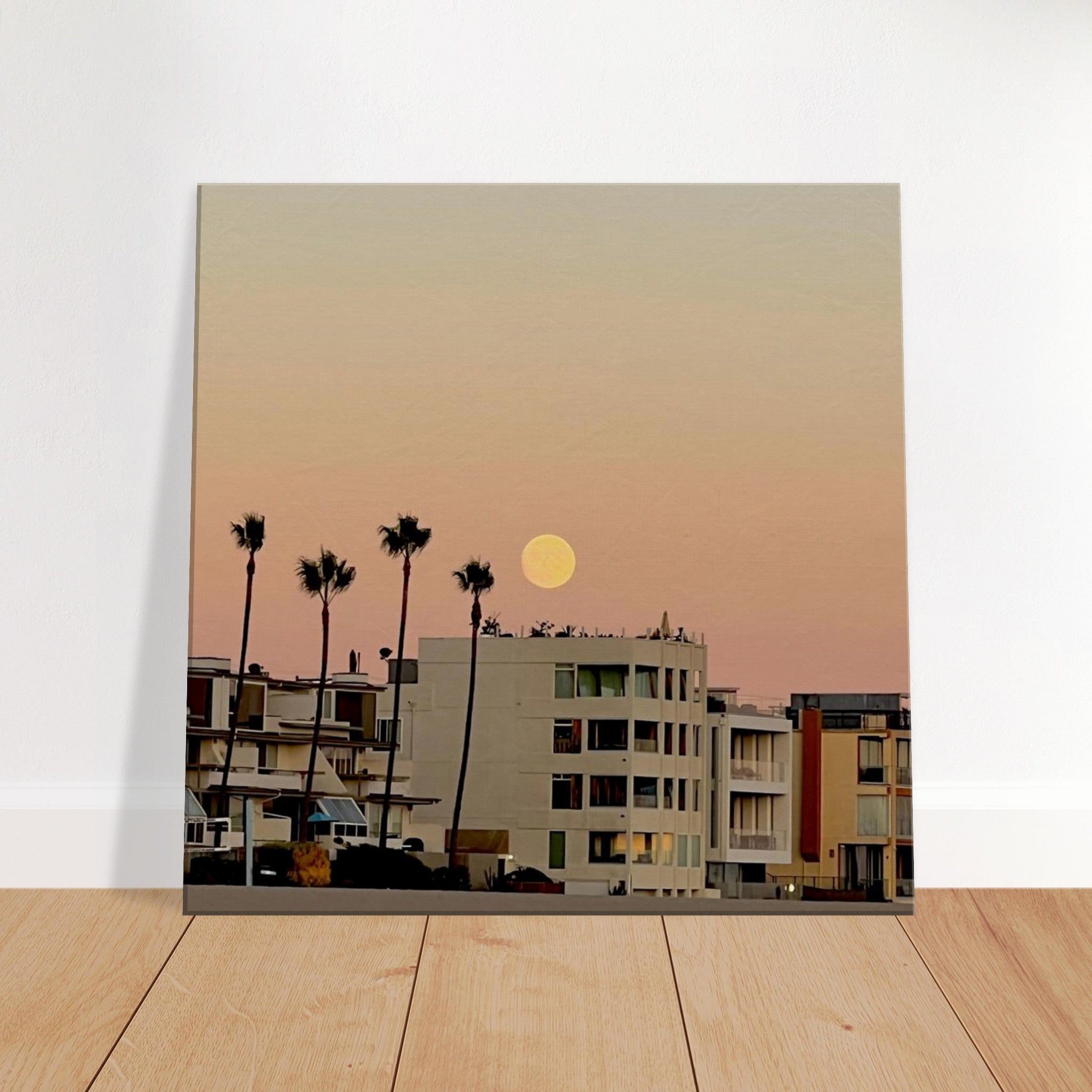 Moody SoCal Beach wall art print on canvas, bedroom hanging decor featuring California beach scene, Studio Edition by My Store.