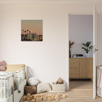 Moody SoCal Beach wall art print on canvas, 20x30cm, featuring a California beach scene for bedroom decor.