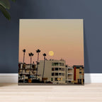 MOODY SoCal BEACH beach wall art print on canvas, bedroom wall hanging, California Studio Edition, 20x30 cm.