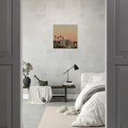 Beach wall art print featuring Moody SoCal Beach scene on California canvas, perfect for bedroom wall hanging.