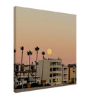 Beach wall art print featuring Moody SoCal Beach scene on California canvas, suitable for bedroom wall decor.
