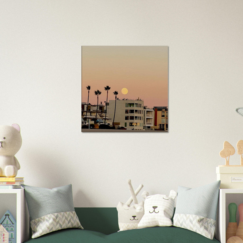 California beach wall art print by Moody SoCal, featuring a scenic coastal scene on canvas for bedroom decor.