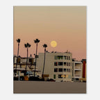 Moody SoCal Beach wall art print on canvas showing a California beach scene, ideal for bedroom wall decor.