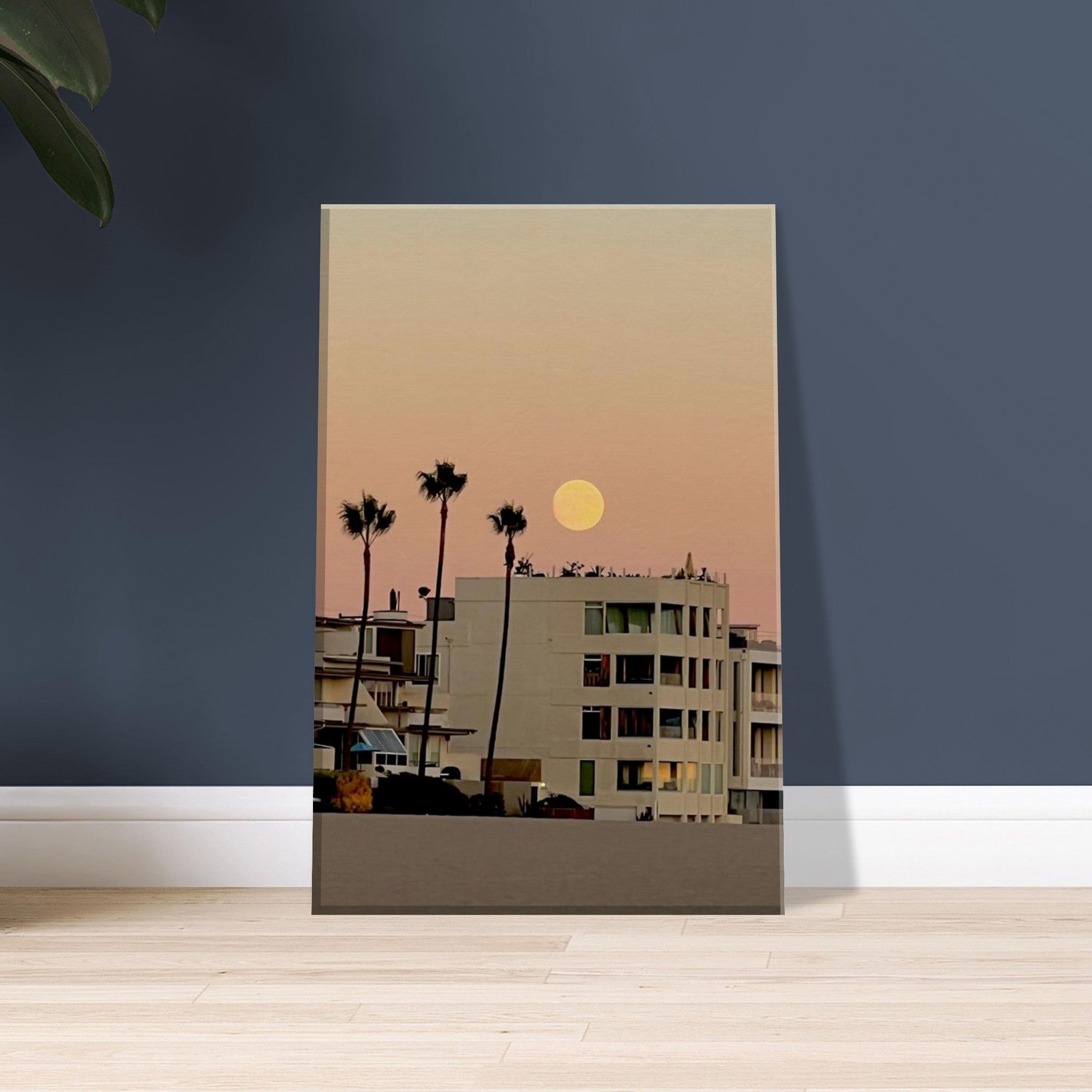 Moody SoCal Beach wall art print on canvas, depicting California beach scene, ideal for bedroom wall decor, studio edition by My Store.