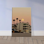 Moody SoCal Beach wall art print on canvas, California beach scene, bedroom wall hanging, studio edition, 20x30 cm.