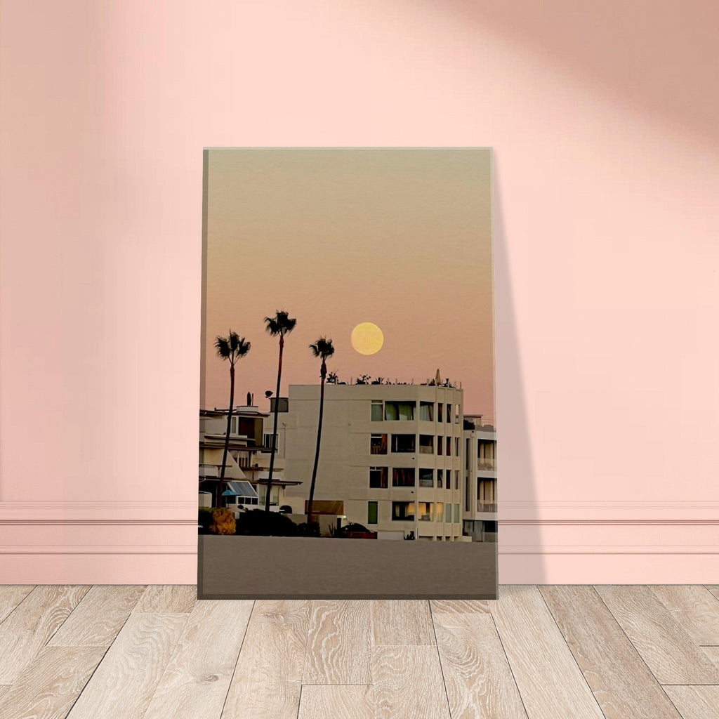 Moody SoCal Beach wall art print on canvas, California beach scene, perfect for bedroom decor, studio edition by My Store.