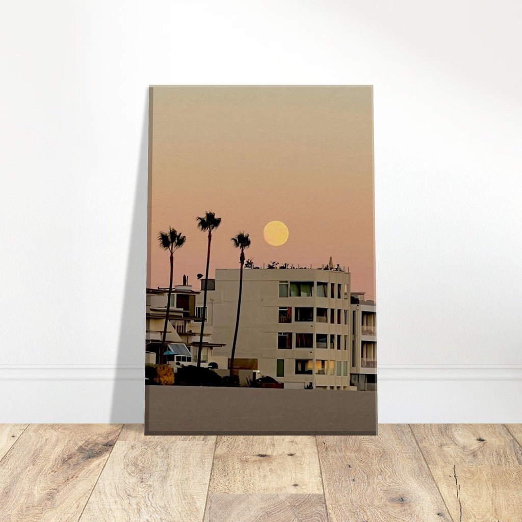 Beach wall art print featuring Moody SoCal Beach scene on California canvas, ideal for bedroom wall decor, Studio Edition.