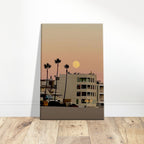 Beach wall art print featuring Moody SoCal Beach scene on California canvas, ideal for bedroom wall decor, Studio Edition.