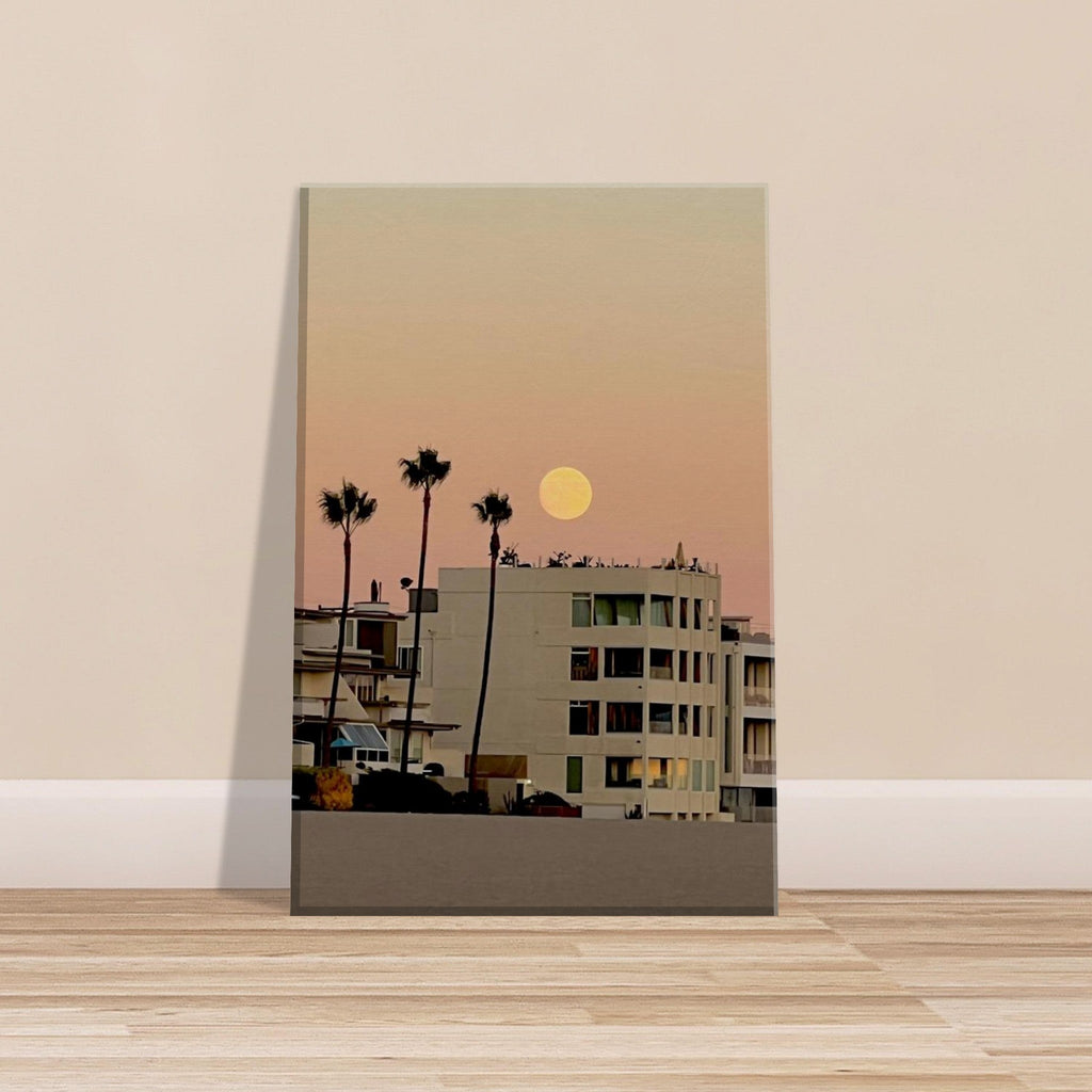 Moody SoCal Beach wall art print on canvas, bedroom wall hanging, California coastal scene in studio edition from My Store.