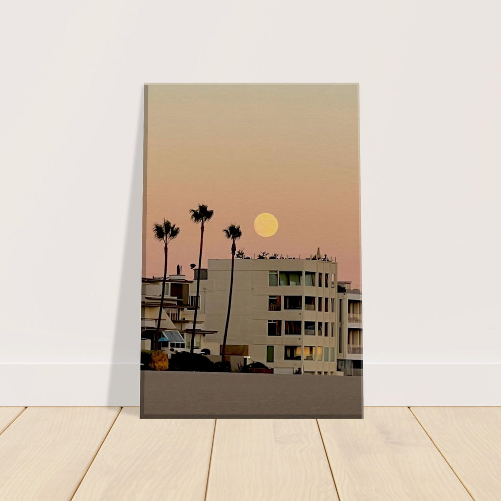Moody SoCal Beach wall art print on canvas, bedroom wall hanging featuring California beach scene, studio edition by My Store.