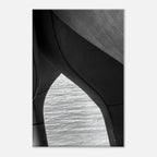 Black and white NYC Hudson River Pier abstract canvas print featuring high heels in water, part of the Studio Edition travel collection.