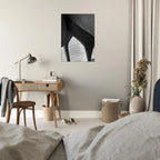 Black and white NYC Hudson River Pier abstract canvas print featuring high heels in water, from the Travel Collection Studio Edition.