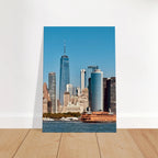 NYC Skyline canvas print featuring the World Trade Center and Staten Island Ferry in a Travel Collection Studio Edition.