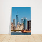 NYC Skyline canvas print featuring the World Trade Center and Staten Island Ferry, part of the Studio Edition Travel Collection.