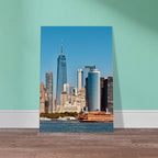 NYC Skyline canvas print featuring the World Trade Center and Staten Island Ferry, part of the Studio Edition Travel Collection.