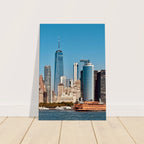 NYC Skyline canvas print featuring the World Trade Center and Staten Island Ferry, part of the Travel Collection, Studio Edition.