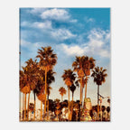 SoCal Beach canvas print featuring edgy palm trees and graffiti design, California-themed studio edition wall art.