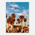 SoCal Beach canvas print featuring edgy palm trees oasis with graffiti design, California-themed Studio Edition artwork.