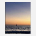 SoCal Fall Sunset canvas print by My Store featuring a vibrant sunset and new moon over California, studio edition, 20x30 cm.