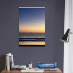 California canvas print of a fall sunset with a new moon, featuring magical vibes and vibrant colors in a 20x30 cm Studio Edition.