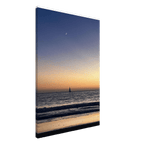 SoCal Fall Sunset canvas print featuring a New Moon, California landscape, Studio Edition, 20x30 cm, vibrant sunset colors.