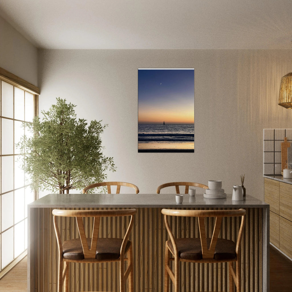 SoCal Fall Sunset Canvas Print by My Store, 20x30 cm, featuring vibrant fall colors and a serene sunset scene on canvas material.