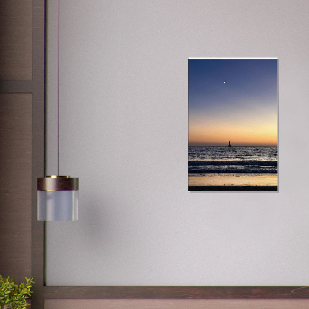California canvas print of a fall sunset with a new moon, featuring magical vibes, studio edition, 20x30 cm, by My Store