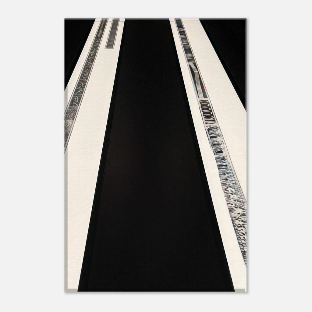 Abstract print on canvas from the Travel Collection Studio Edition, Spring 2026, showcasing vibrant spring-inspired artwork.