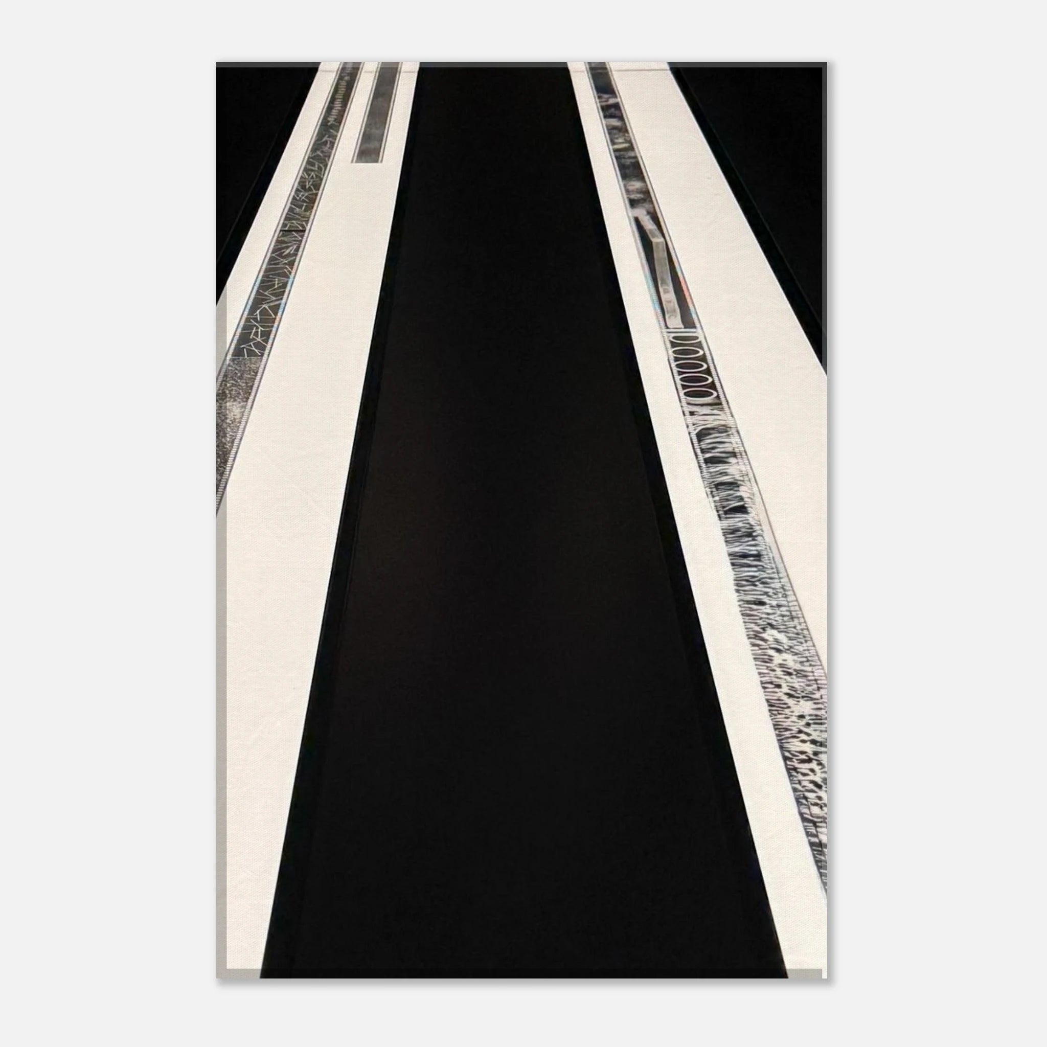 Abstract print on canvas from the Travel Collection Studio Edition, Spring 2026, showcasing vibrant spring-inspired artwork.