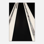 Abstract print from the Travel Collection Studio Edition Spring 2026, showcasing vibrant colors on high-quality canvas material.