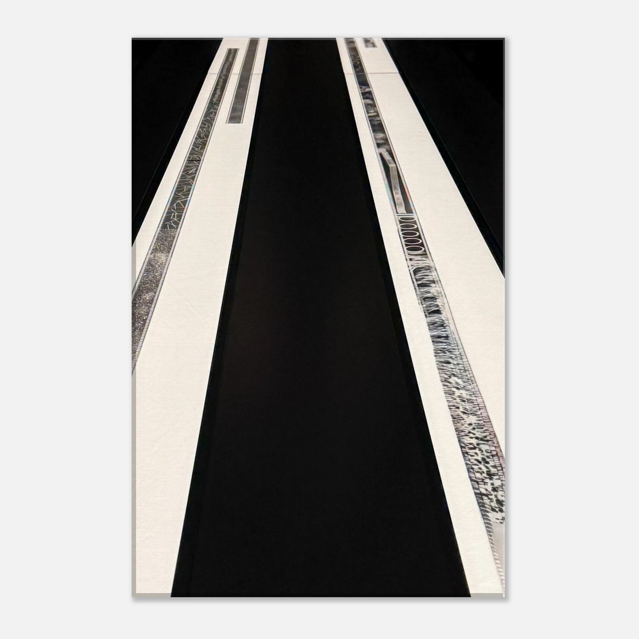 Abstract print from the Travel Collection Studio Edition Spring 2026, showcasing vibrant colors on high-quality canvas material.