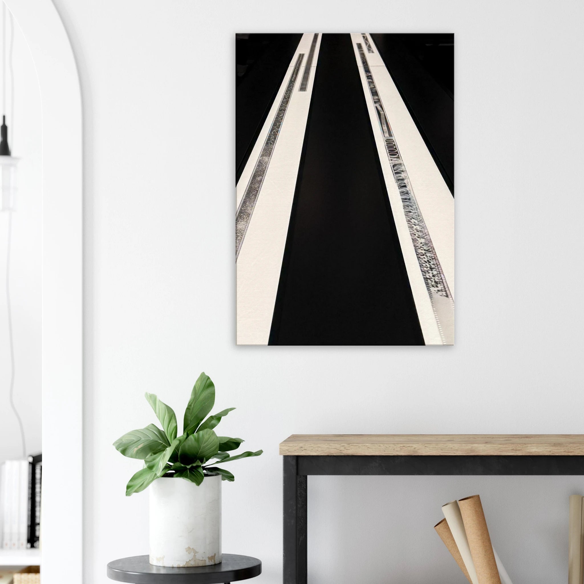 Abstract print from the Travel Collection Studio Edition Spring 26, featuring vibrant canvas artwork with artistic abstract design.