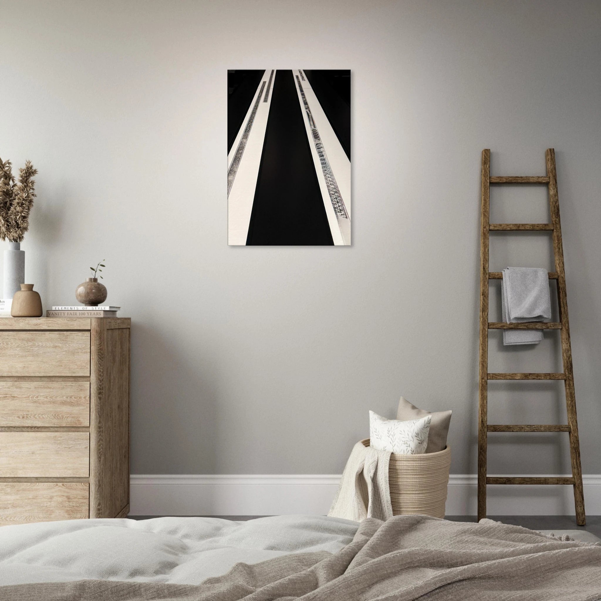 Abstract travel-themed canvas print from My Store's Studio Edition Spring 2026 collection, showcasing vibrant colors and artistic design.