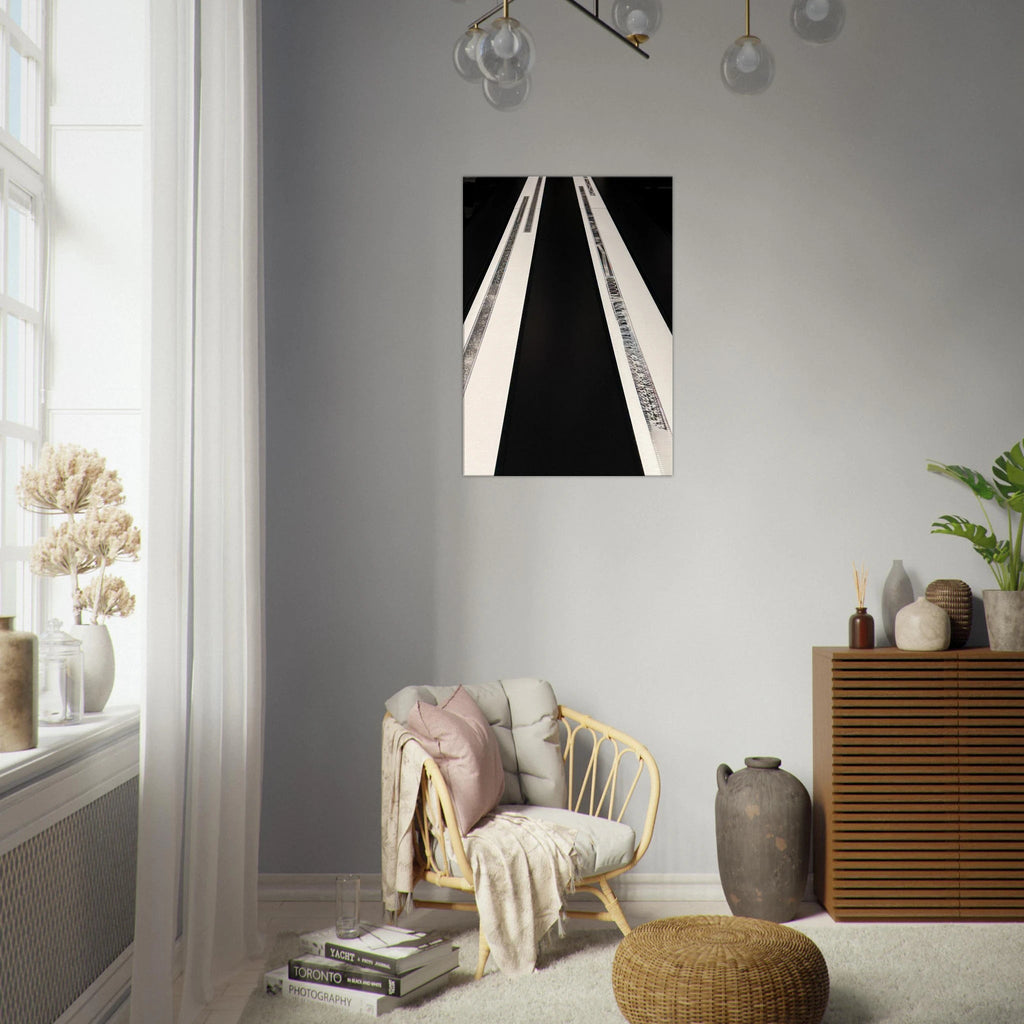 Abstract print from the Travel Collection Studio Edition Spring 2026, showcasing vibrant colors and artistic design on canvas.